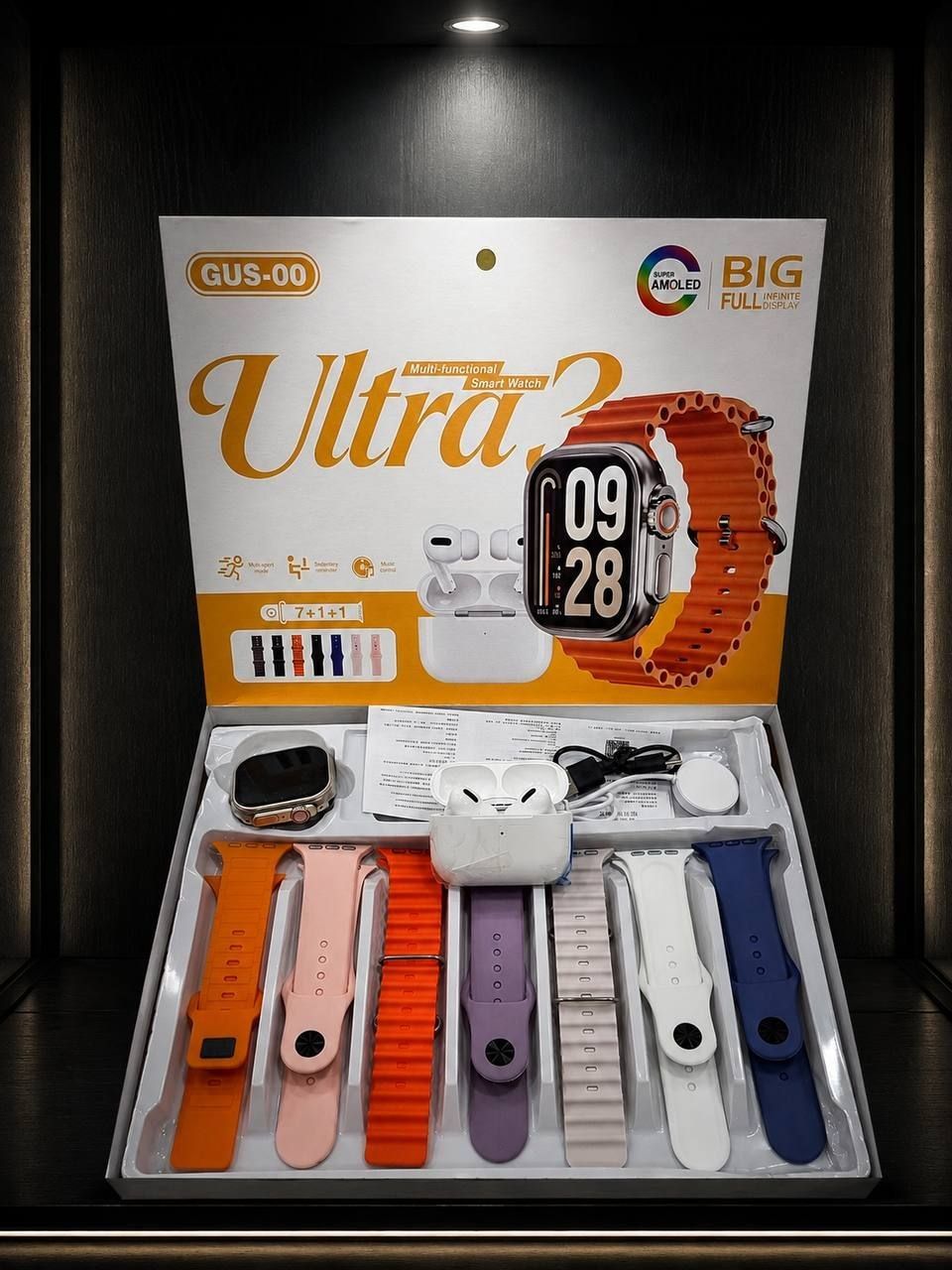 اسمارت واچ. ساعت هوشمند Ultra 3 + ایرپاد مدل GUS-00